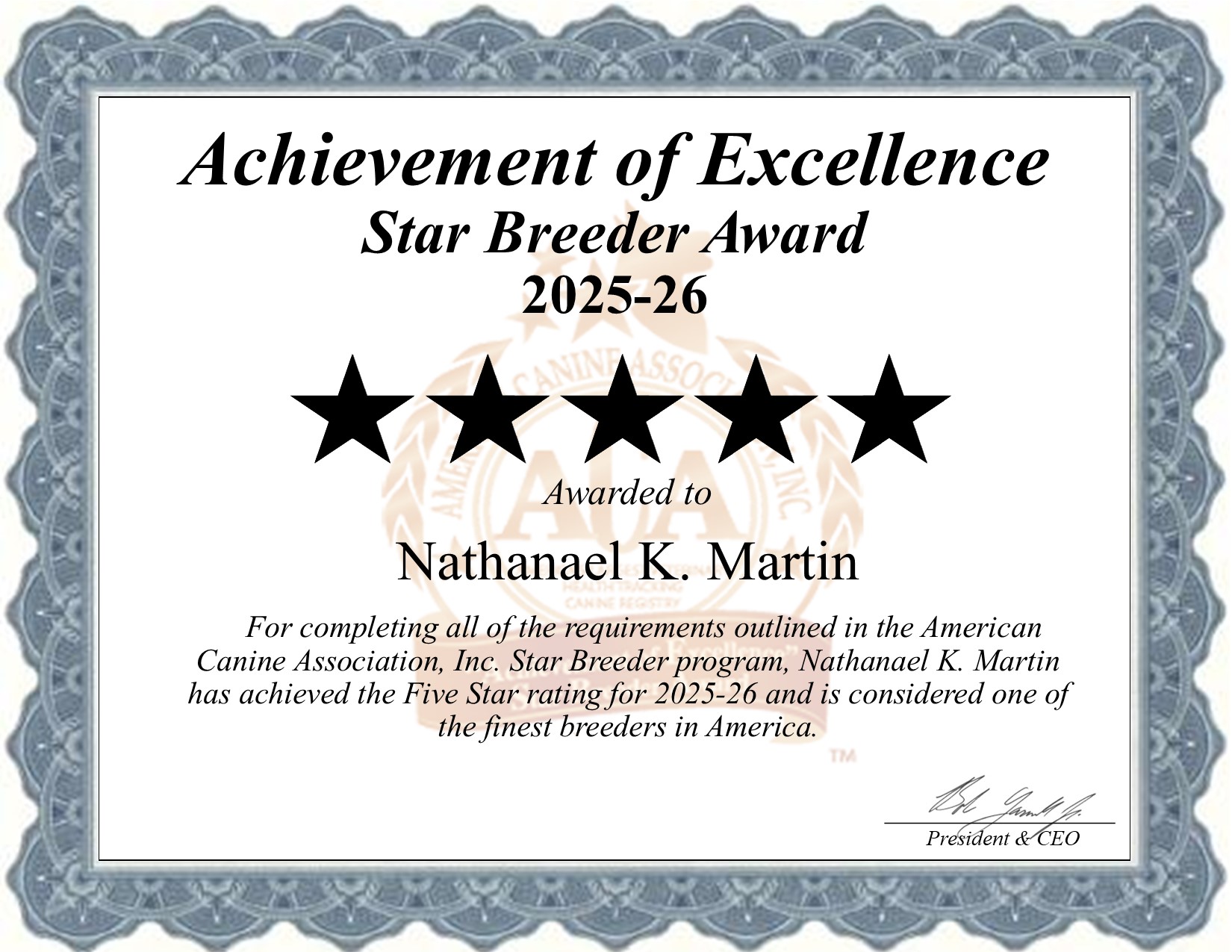 Nathanael, Martin, dog, breeder, star, certificate, Nathanael-Martin, Barnett, MO, Missouri, puppy, dog, kennels, mill, puppymill, usda, 5-star, aca, ica, registered, West Highland White Terrier, none